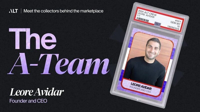 Alt's 2024 A-Team graphic featuring Leore Avidar as a collectible-style card