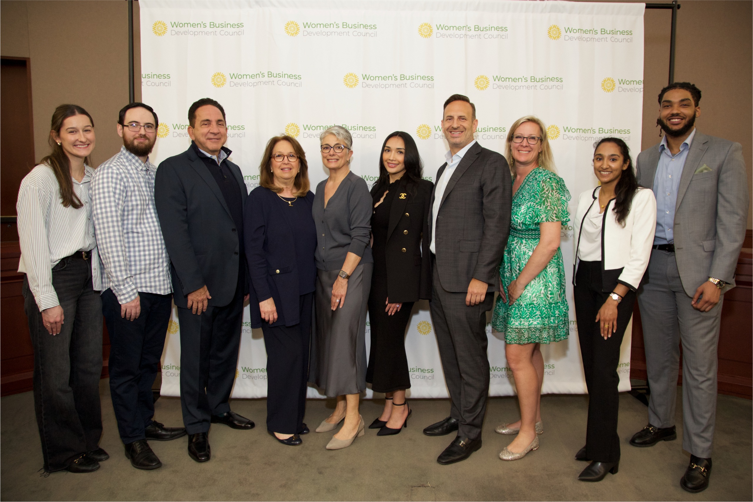 Libertas Funding team with WBDC CEO Fran Pastore at the May 2025 Women-Owned Business Day event