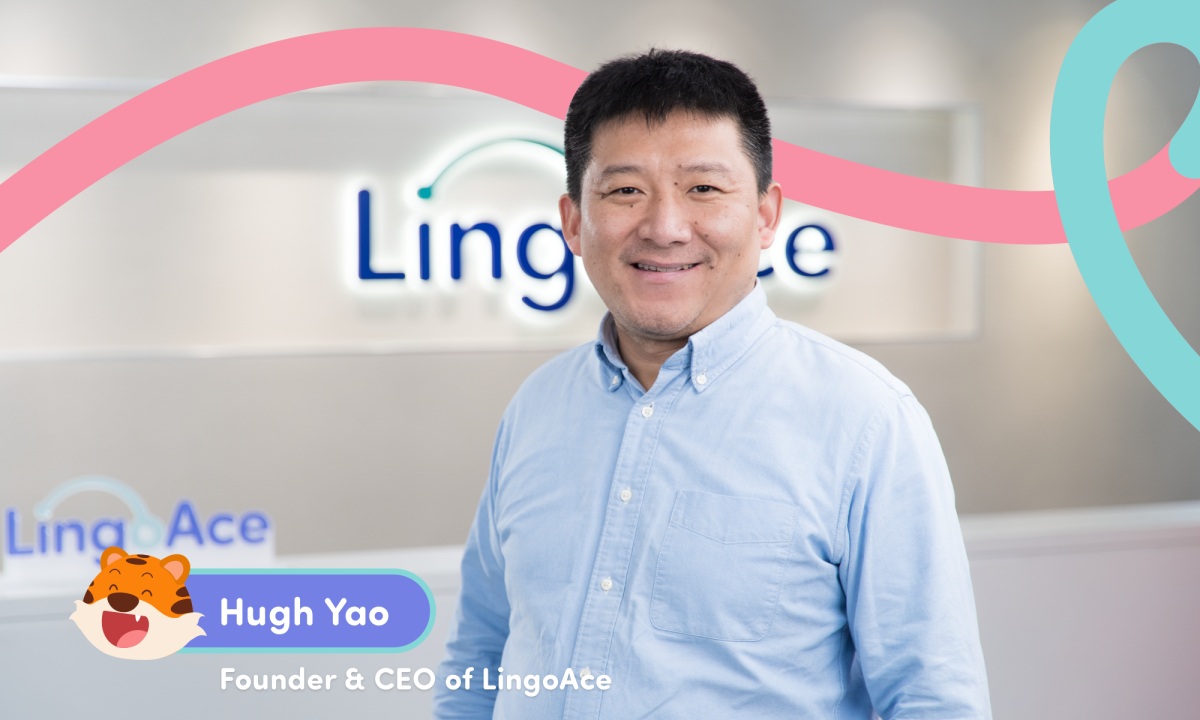 LingoAce founder Hugh Yao at the company office