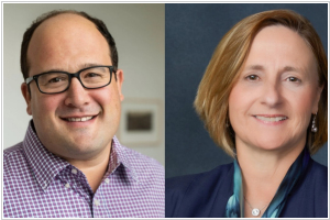Portraits of scientific co-founders Robbie Majzner, left, and Crystal Mackall, right