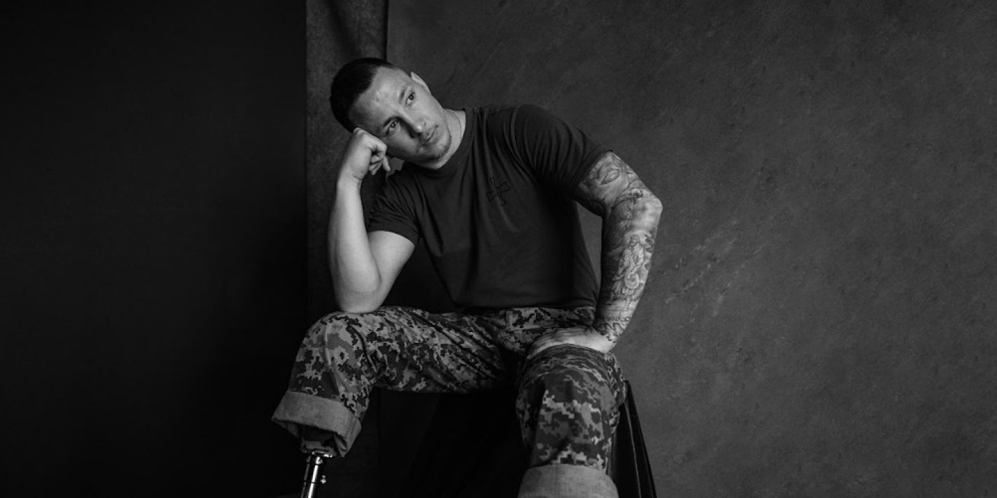 Veteran Oleksandr Budko in linza agency's inclusivity campaign