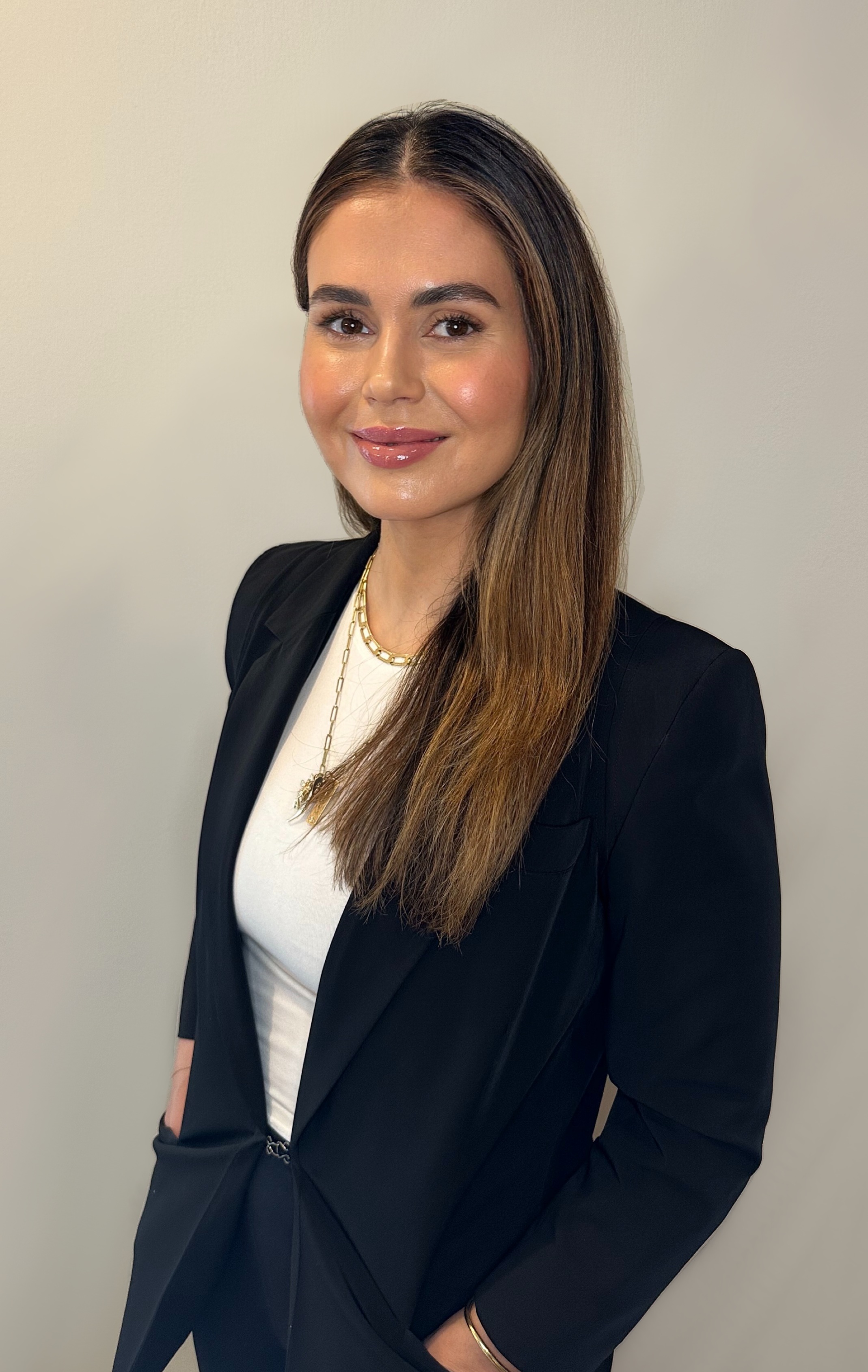 LION founder Juliana Pires Johnson in a black blazer