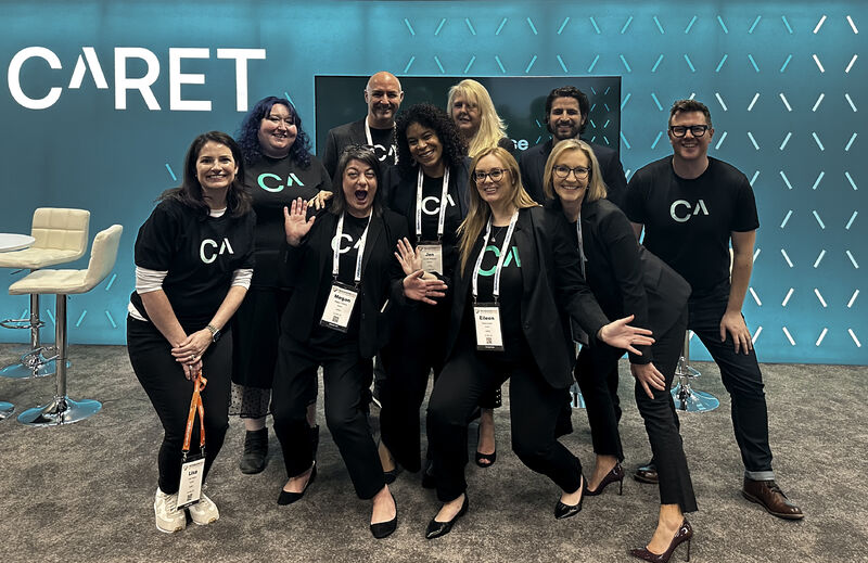 Lisa Hasen, at left, with CARET colleagues at ABA TECHSHOW 2023