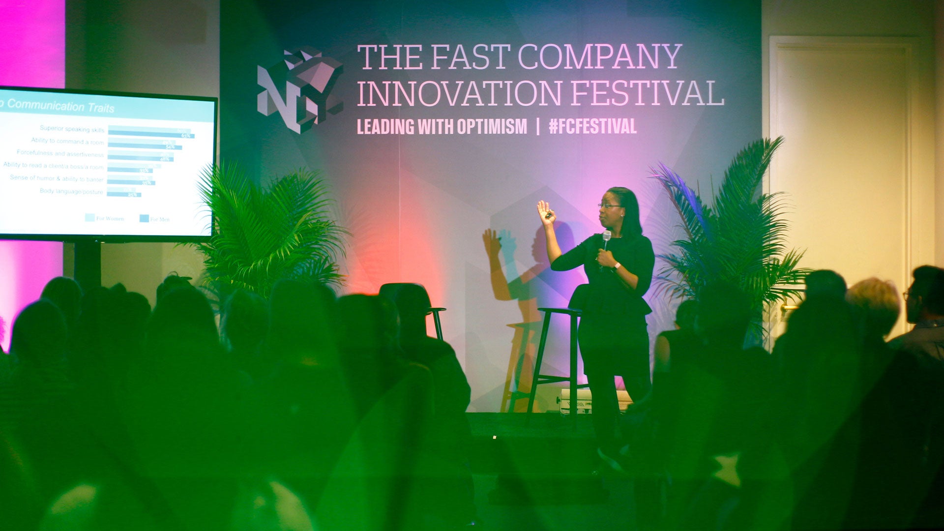 Lisa Skeete Tatum speaking to an audience at the Fast Company Innovation Festival in 2017