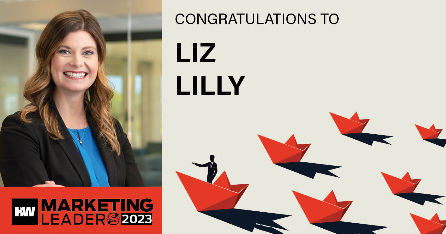 HousingWire Marketing Leaders 2023 graphic congratulating Liz Lilly