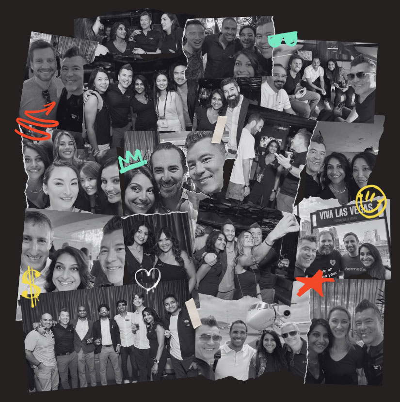 Lockstep’s collage of founders and cybersecurity community gatherings