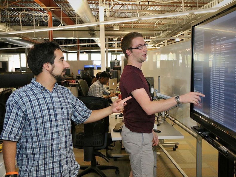 Historical LogRhythm workplace photograph from its 2017 company interview