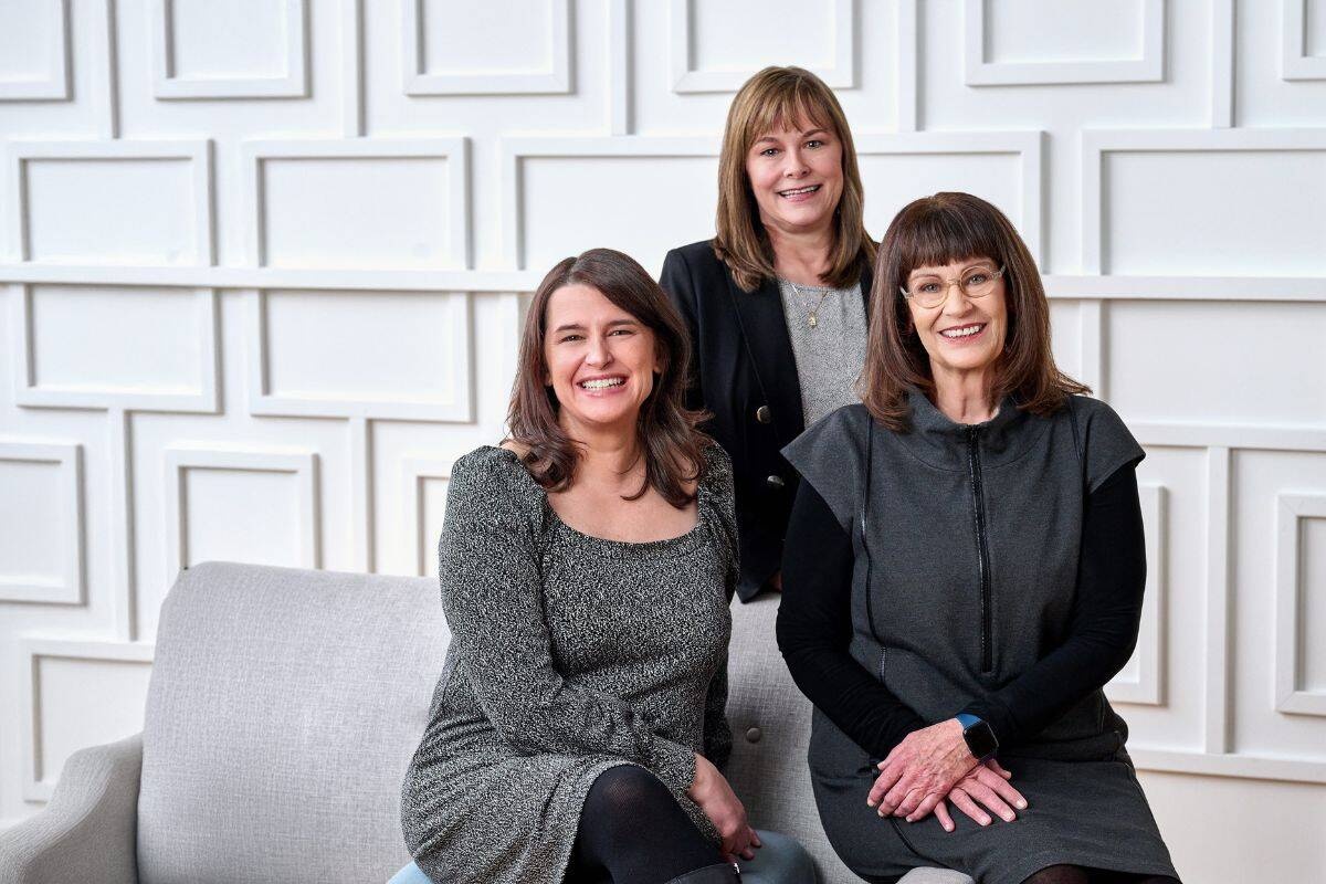 Level Mpls owners Erin Gwiazdon, Kim Thelen and Lois Dirksen together