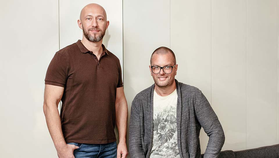 Lokalise co-founders Petr Antropov and Nick Ustinov pictured together