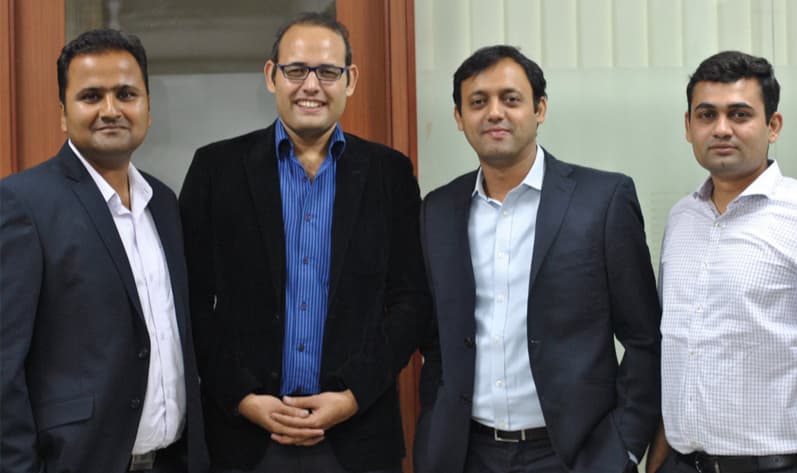 WoodenStreet co-founders Vikas Baheti, Dinesh Pratap Singh, Lokendra Ranawat and Virendra Ranawat standing together