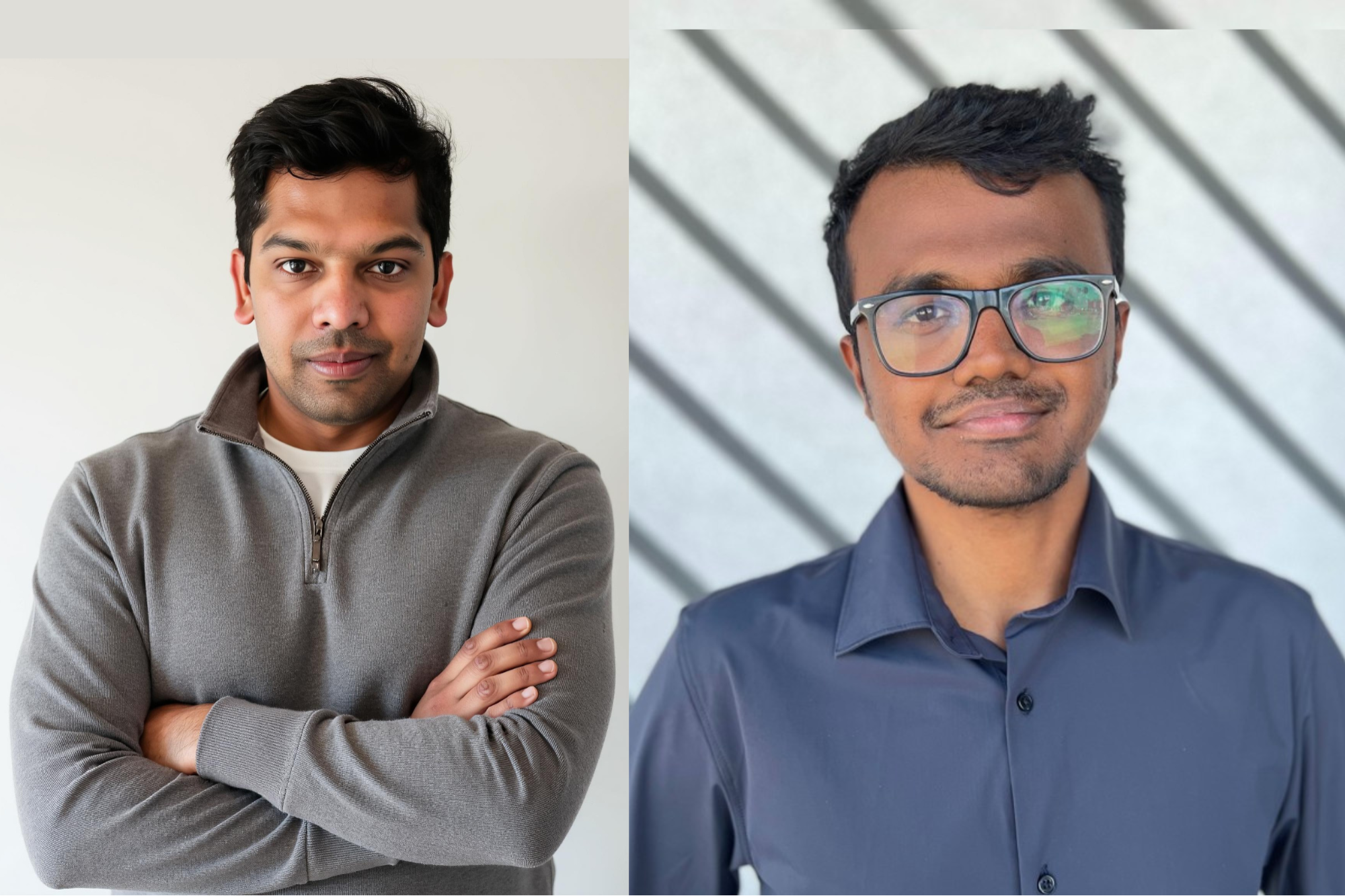 Loop AI co-founders Anand Tumuluru and Sundar Annamalai standing together