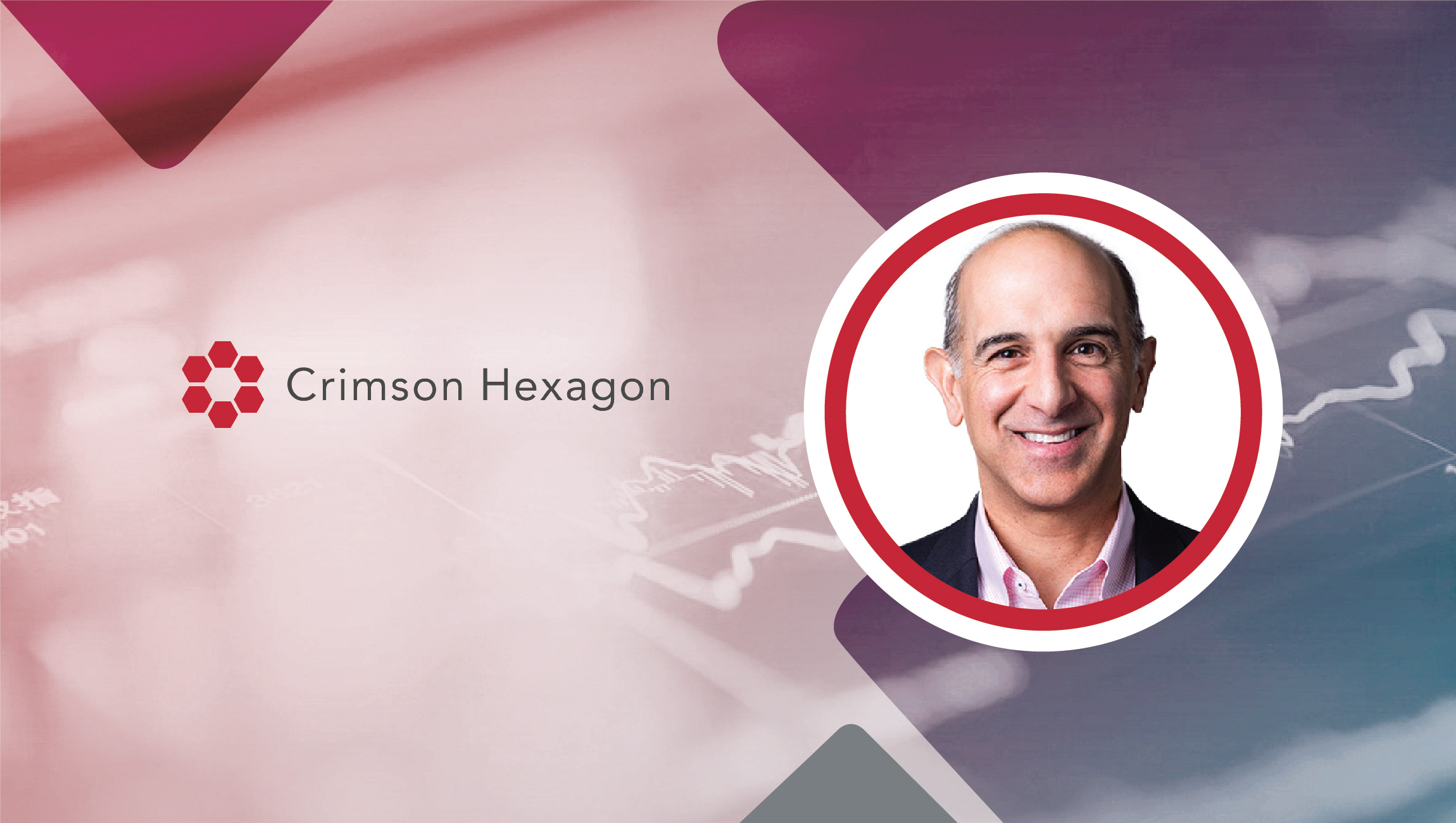 A 2018 Crimson Hexagon interview graphic featuring Lou Jordano