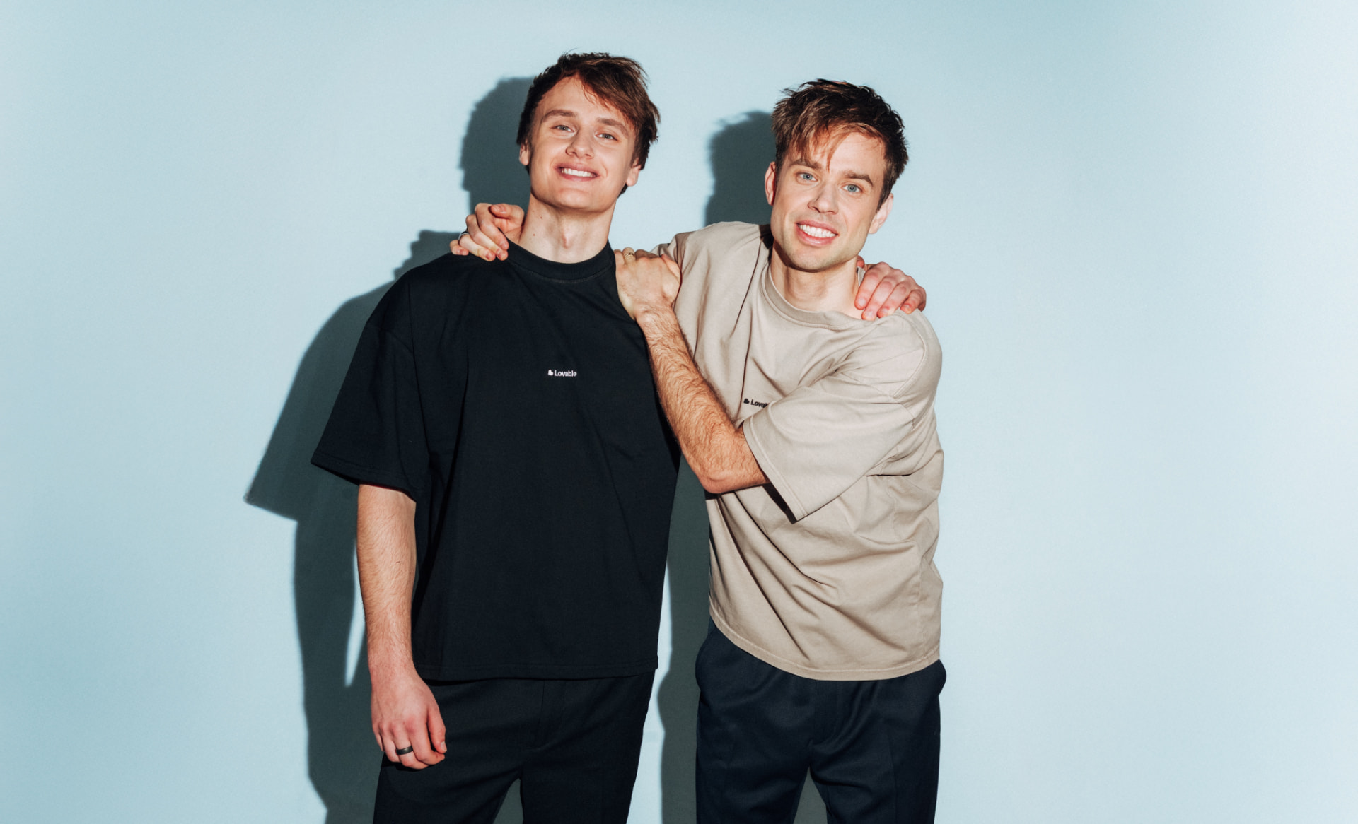 Lovable co-founders Fabian Hedin and Anton Osika together in an official studio portrait