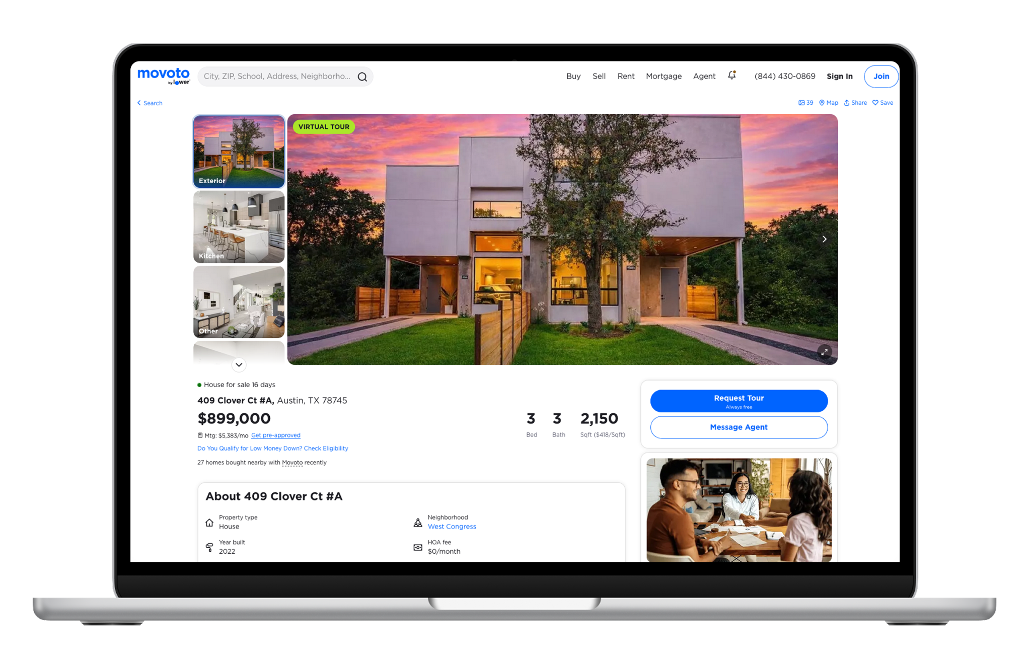 Lower's published example of Movoto's redesigned property detail page