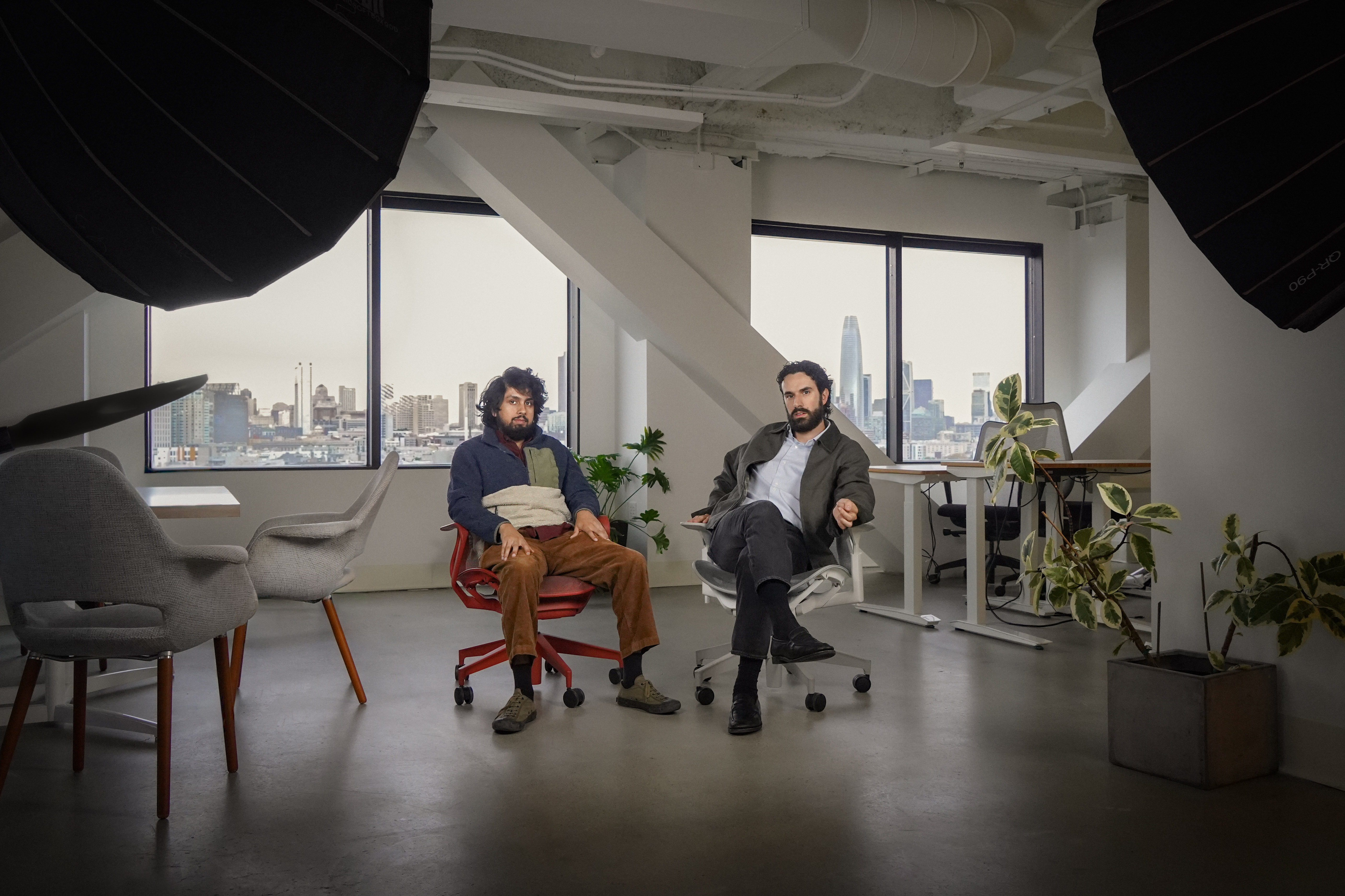 Gautam Bose and Lucas Ochoa seated in Automat’s San Francisco office