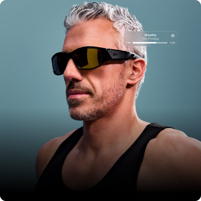 Lucyd Armor smart safety glasses side profile