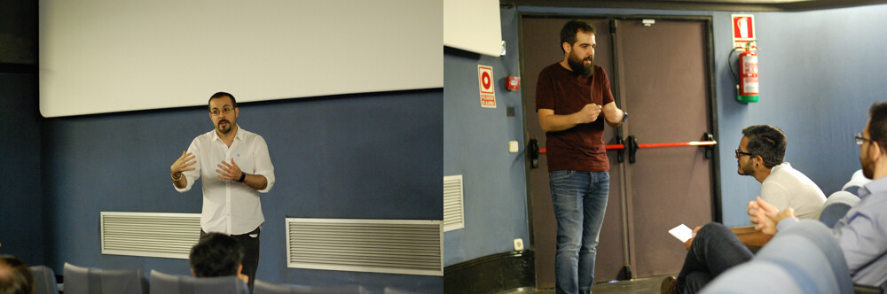 Luis Roig presenting at the 2017 Cinema Challenge event in Valencia
