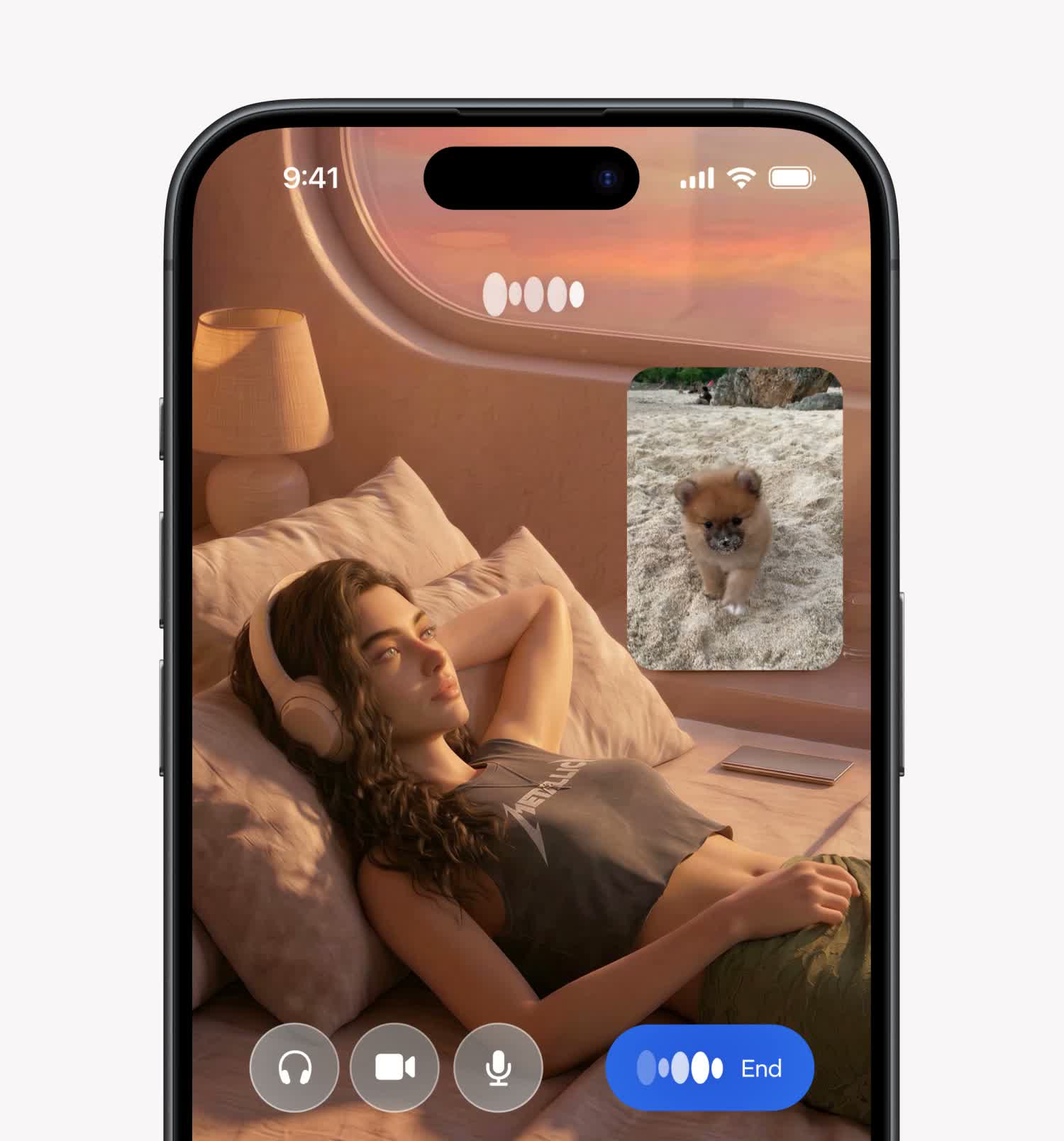 Replika product image showing a video call with an AI companion on a phone