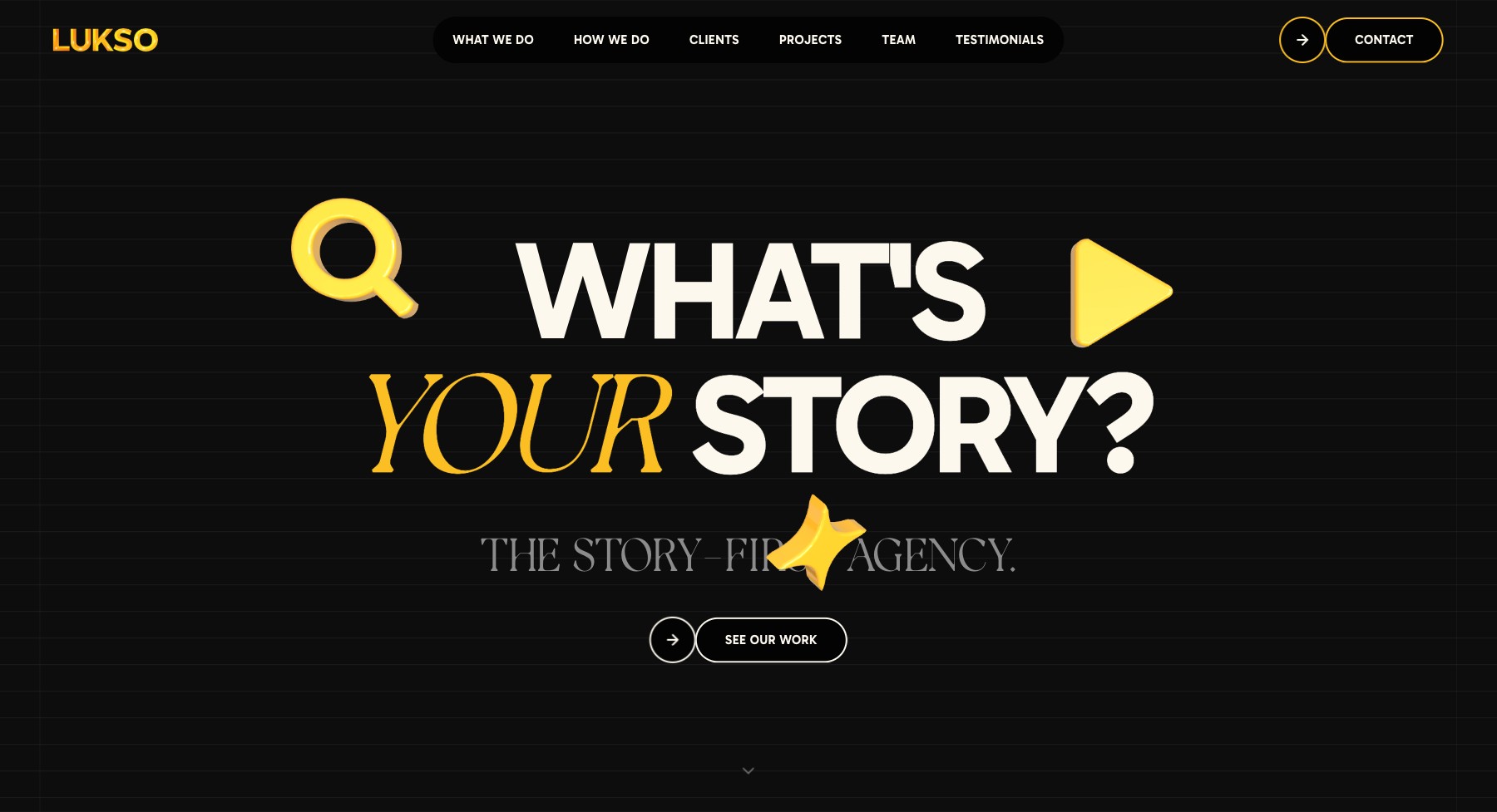 LUKSO's graphic identity asking What's Your Story?