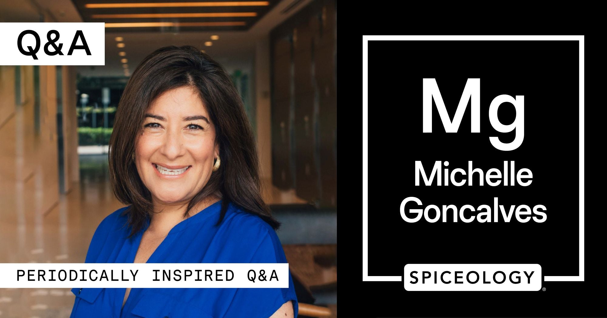 Chef Michelle Goncalves in Spiceology’s Periodically Inspired interview artwork