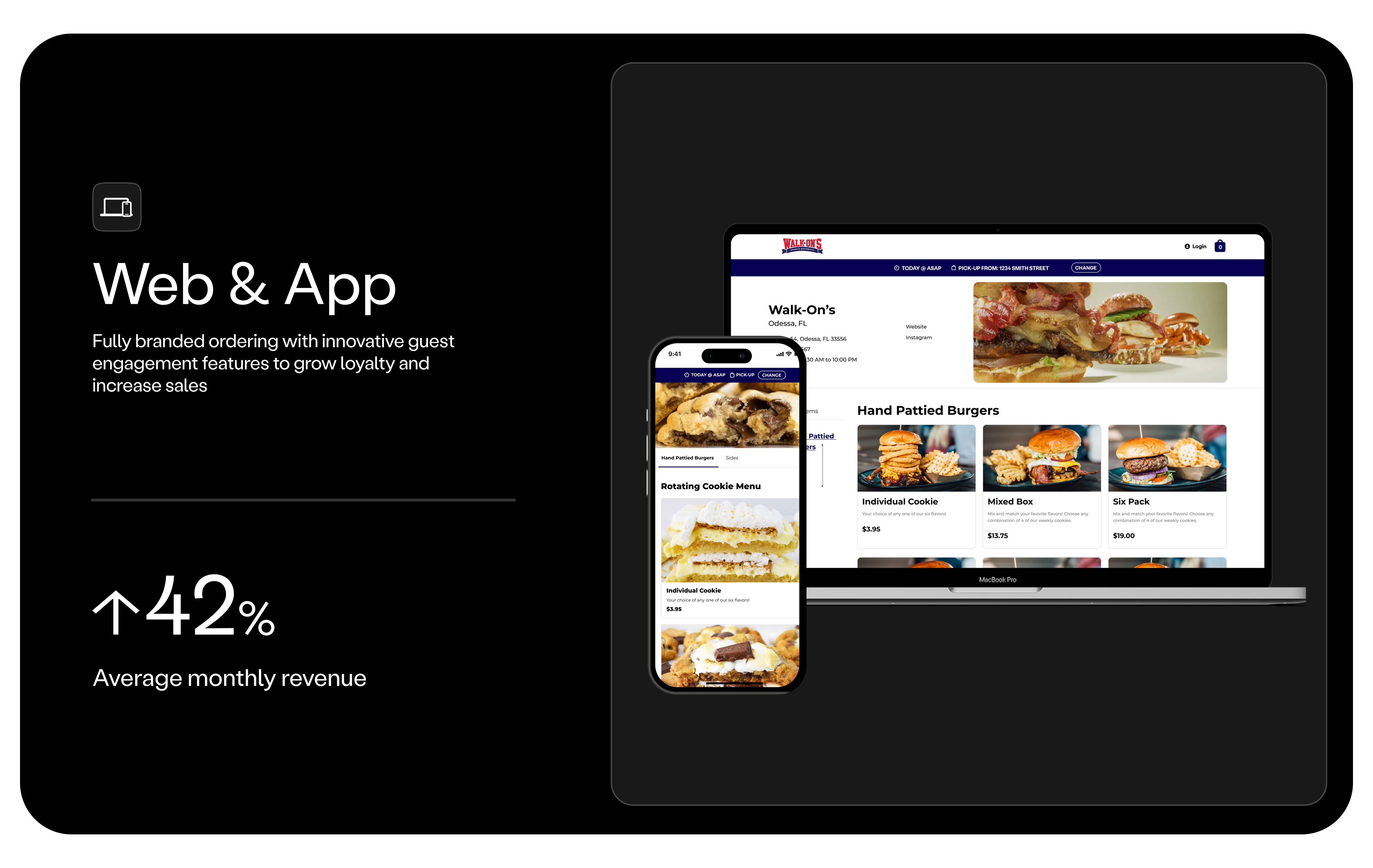 Lunchbox product visual showing restaurant-branded web and mobile ordering