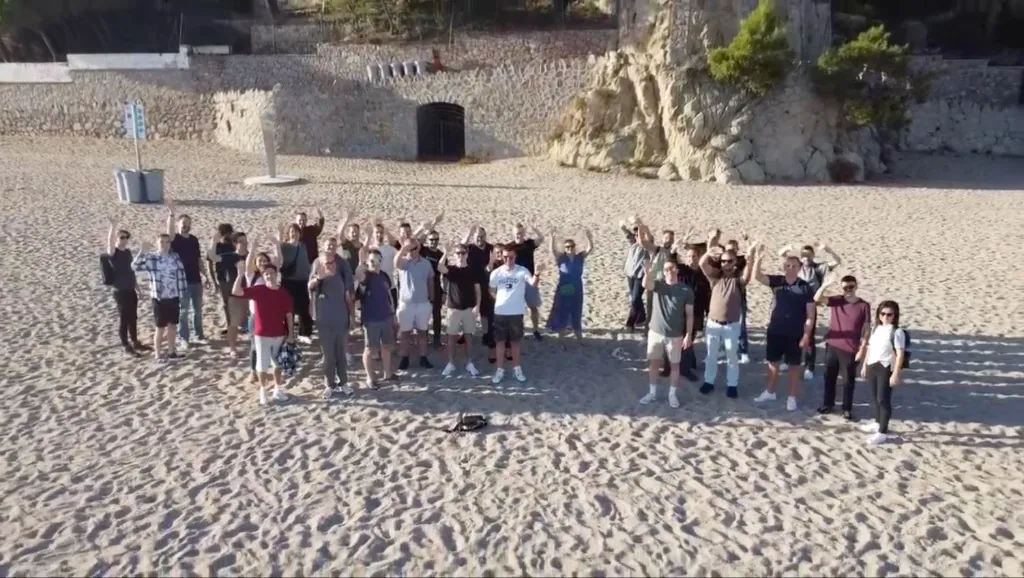 The Luzmo team together at an offsite