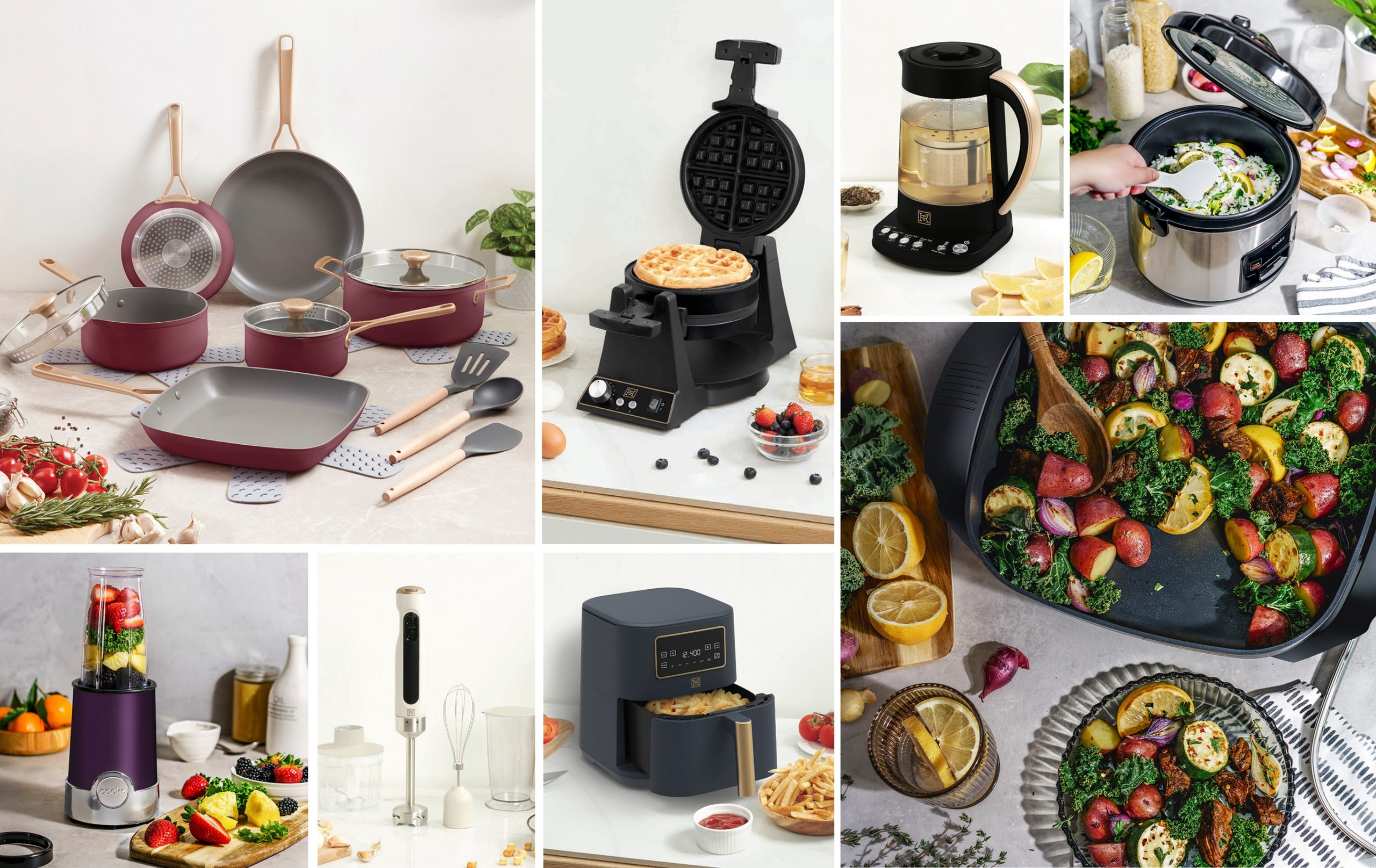 Collage of Made By Gather private label kitchen products