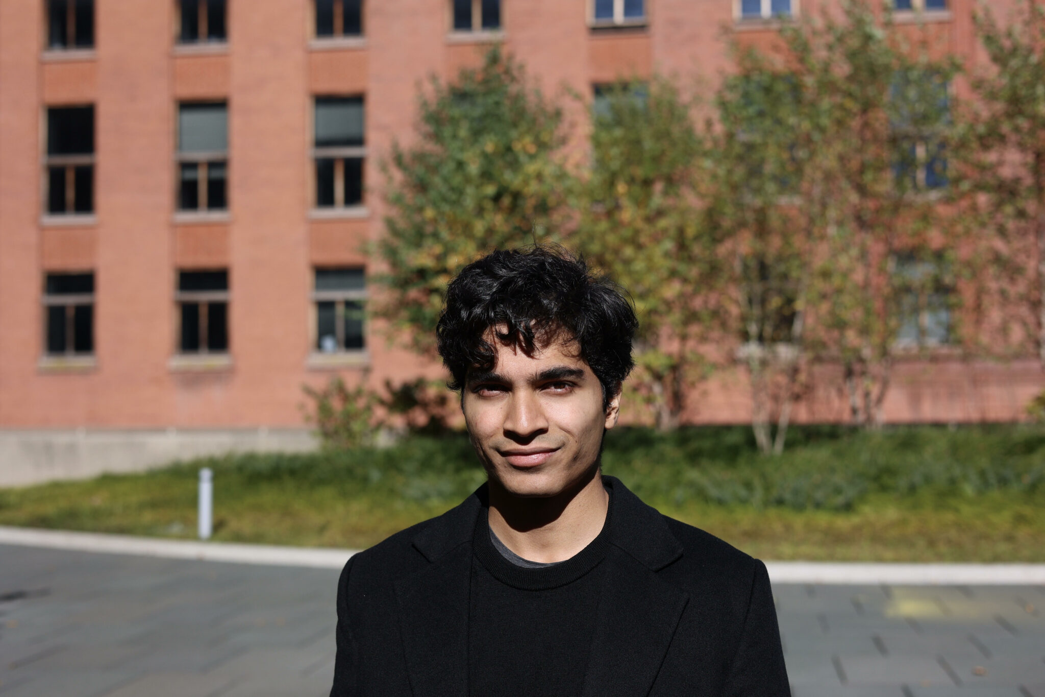 Madhav Lavakare outdoors on the Yale campus