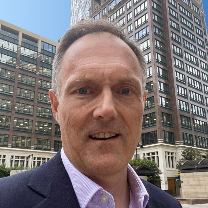 MagicOrange chief executive and co-founder David Harding outdoors among office buildings