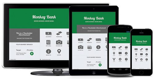 Malauzai’s historical banking interface displayed across phone, tablet and desktop