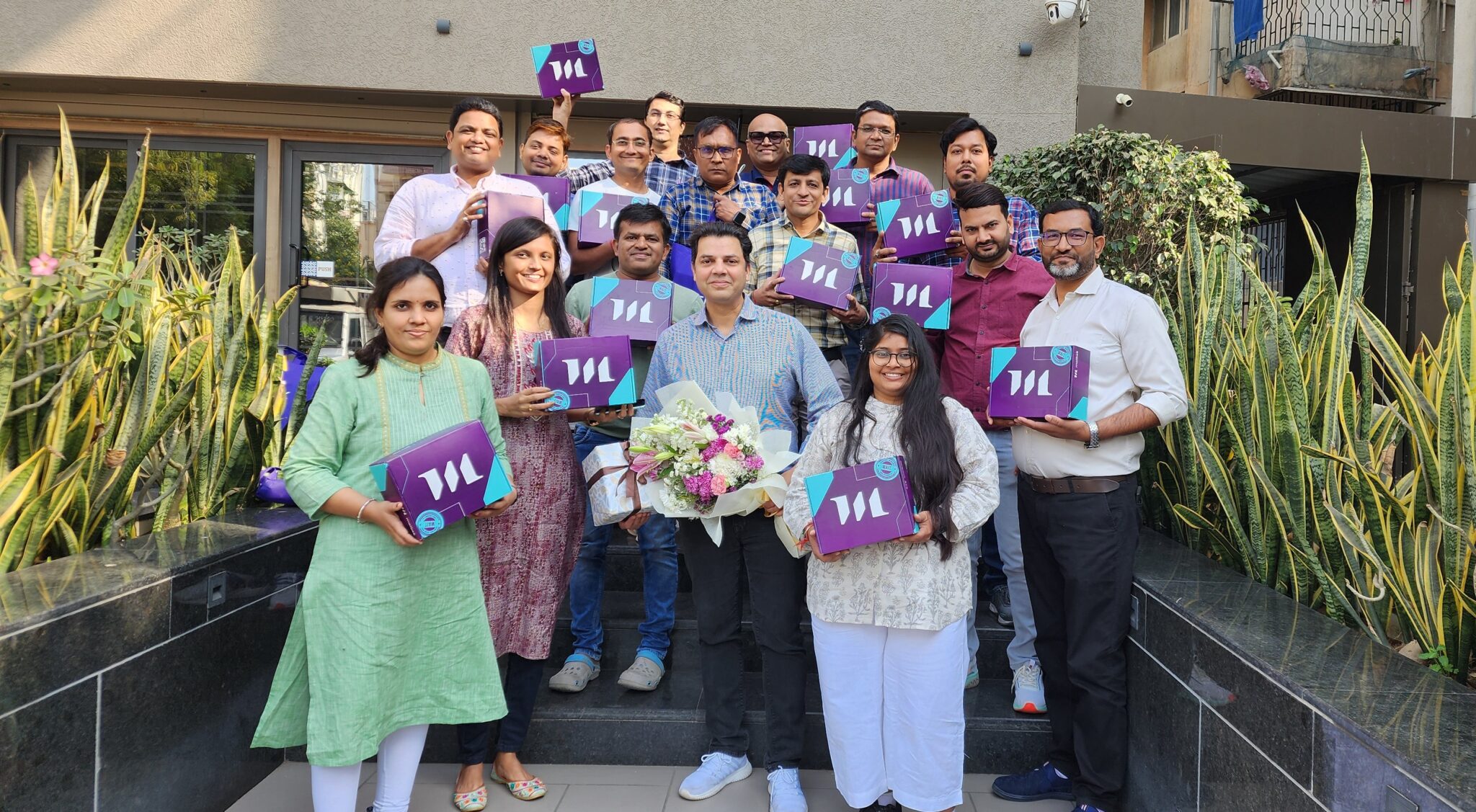 Members of Malbek's India team gathered together