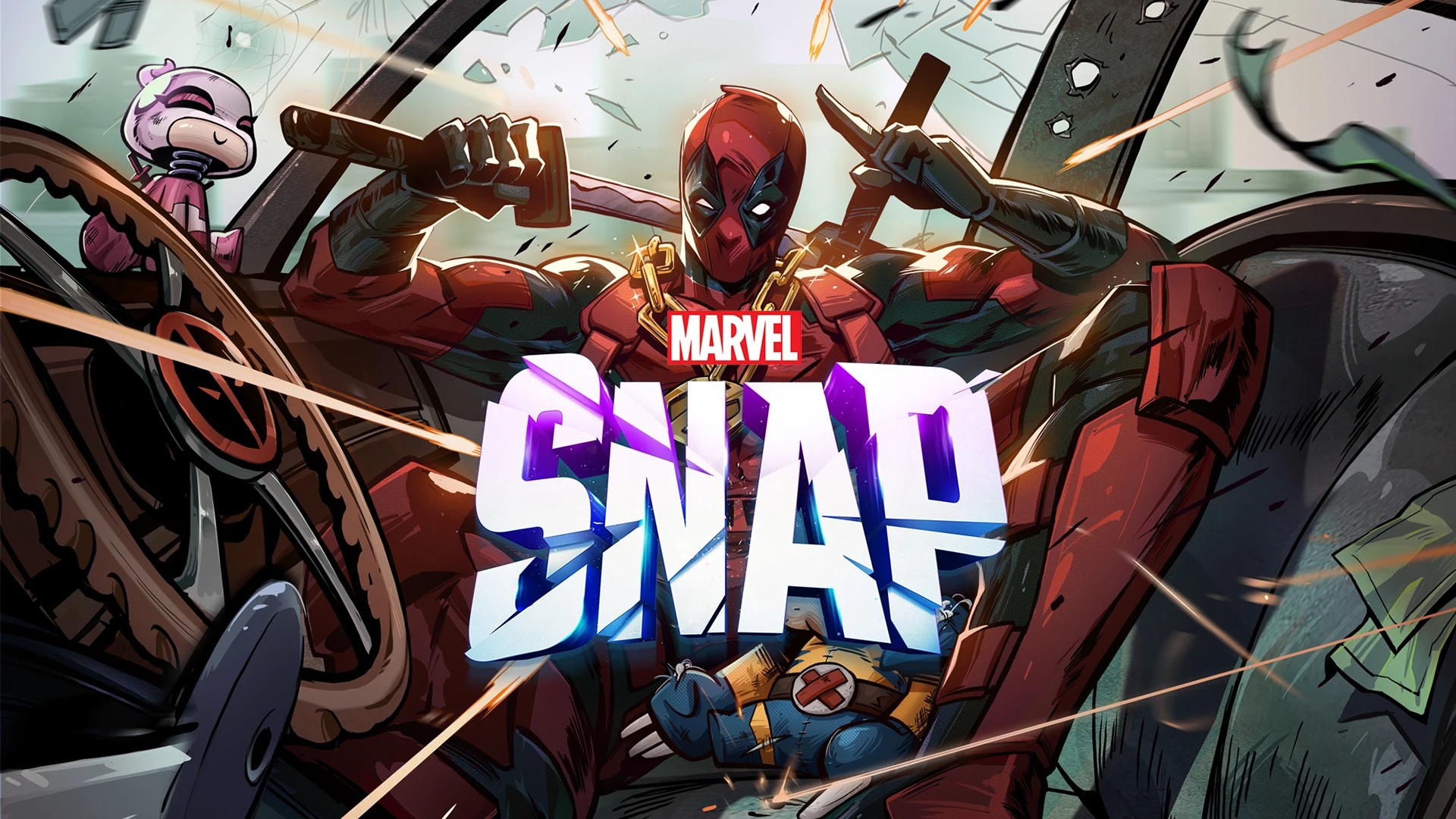 Deadpool and Wolverine key art from Mana’s Marvel SNAP production