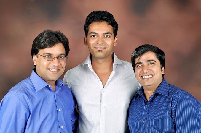 Affine founders Vineet Kumar, Abhishek Anand and Manas Agrawal standing together