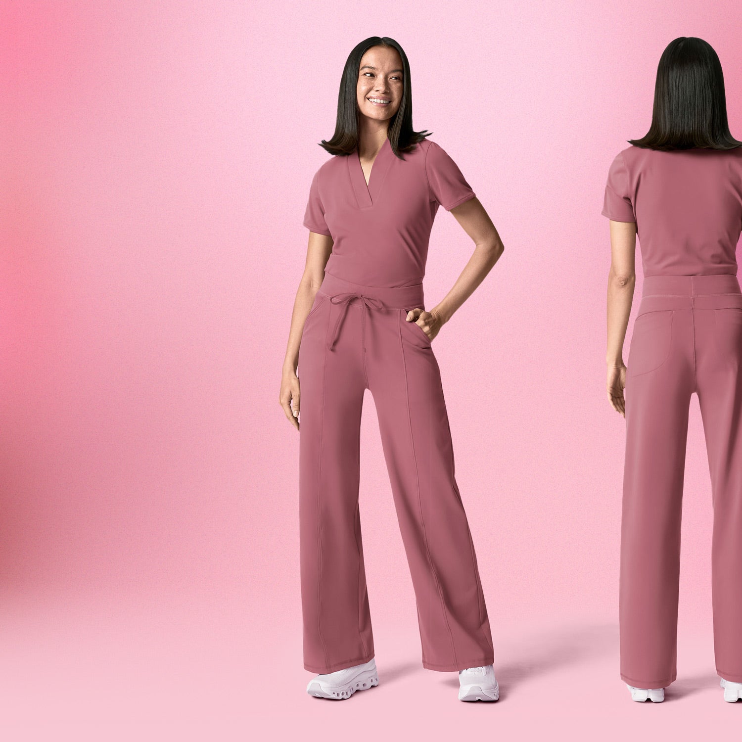 Mandala promotional photograph of its mauve Soft Stretch collection
