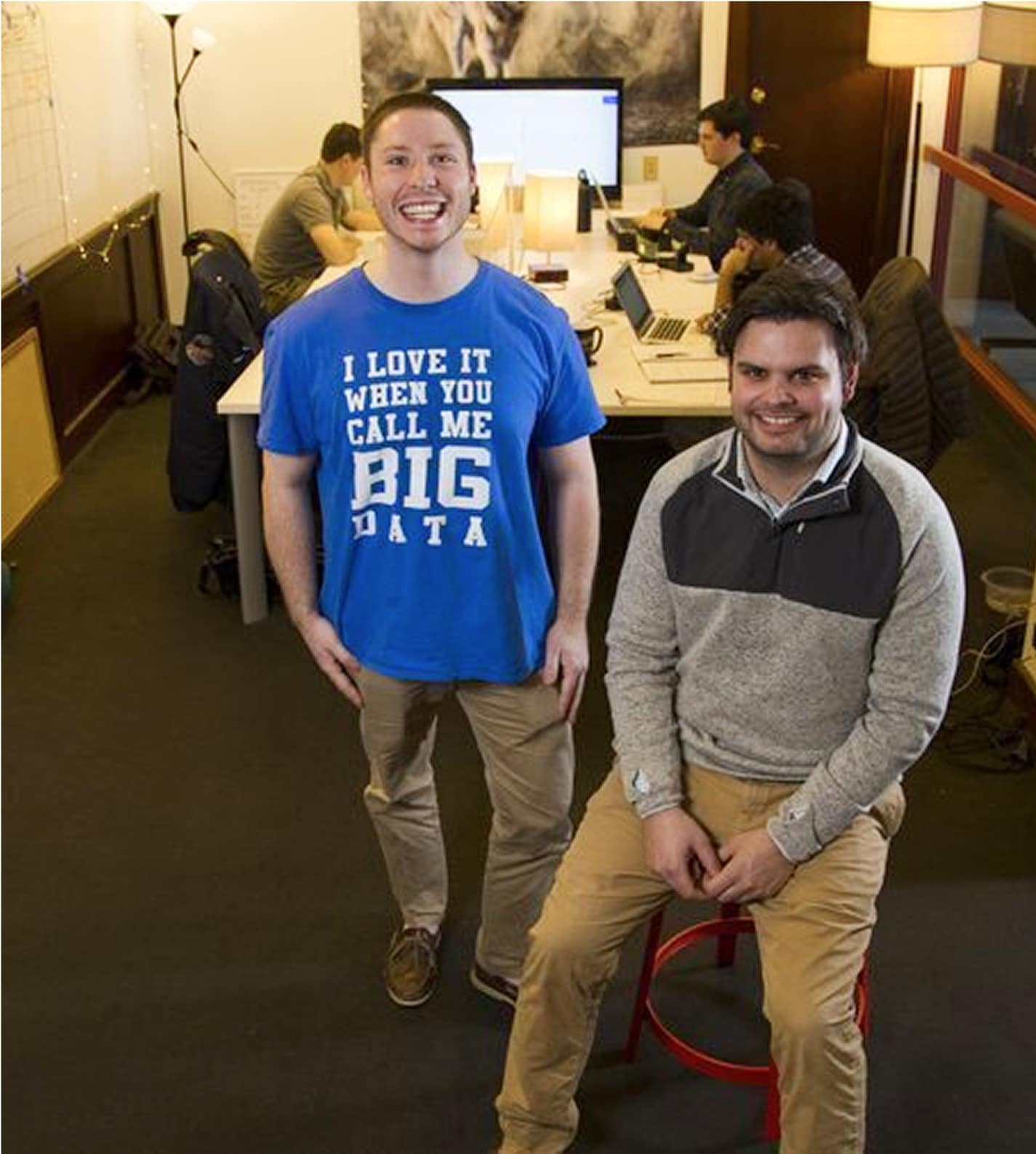 Marc Bernstein and a colleague in Balto's early office