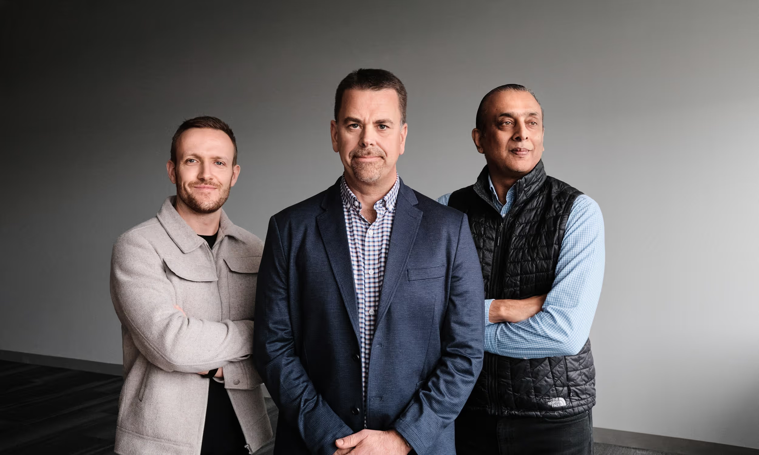 Tensordyne leaders Gilles Backhus, Marc Bolitho and RK Anand standing together