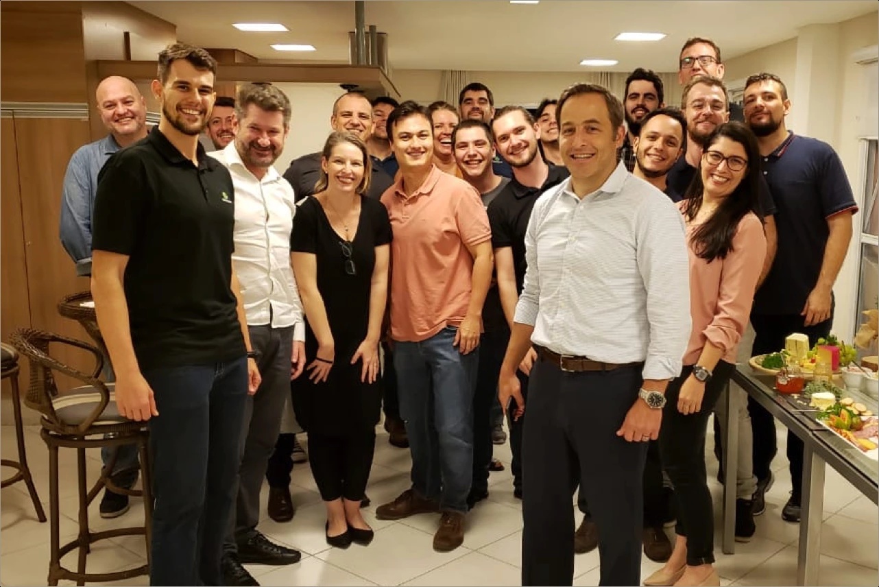 Marcel Cohen with MTech colleagues in Blumenau, Brazil
