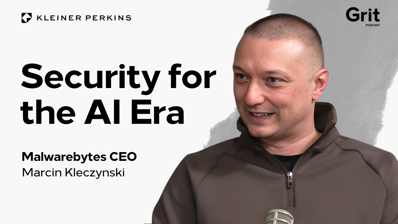 Marcin Kleczynski in the artwork for his February 2026 Grit podcast interview