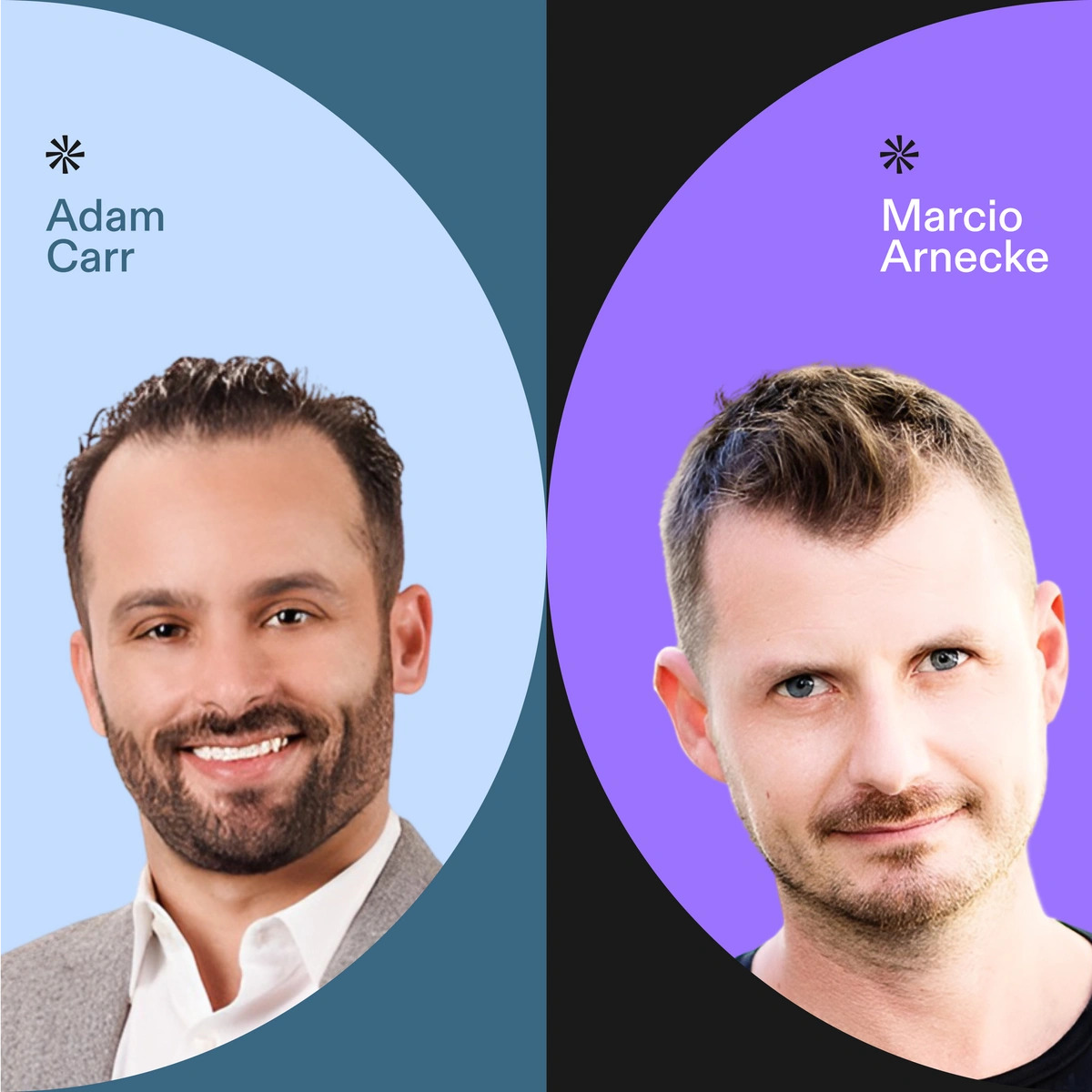 Apollo appointment graphic featuring Adam Carr on the left and Marcio Arnecke on the right