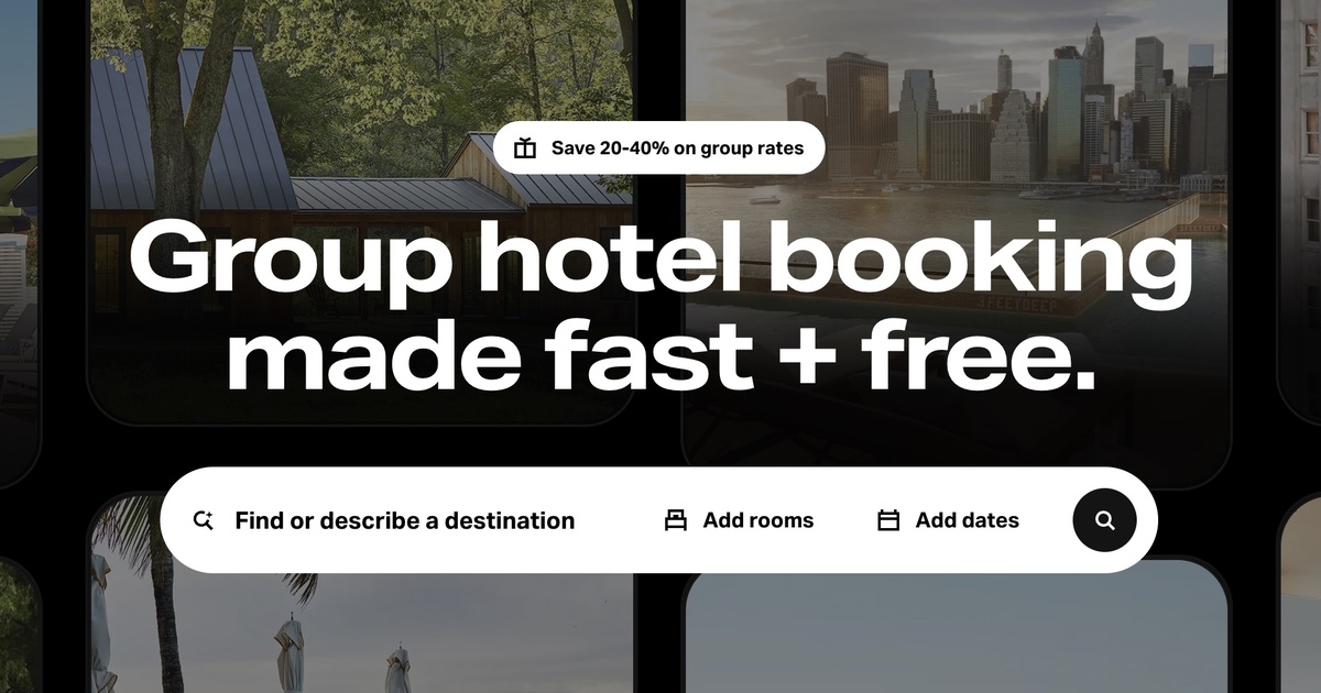 Marco Experiences product interface - group hotel booking made fast and free