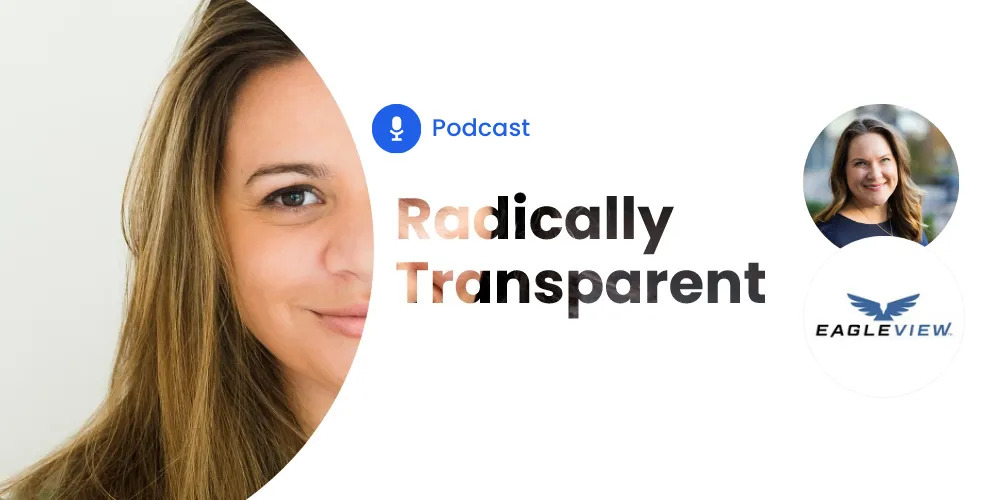 Podcast artwork featuring Marcy Comer for a conversation about transparent, data-led marketing