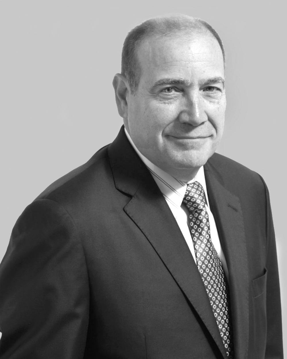 Black-and-white portrait of Marino founder Frank Marino