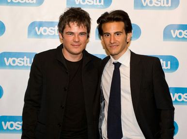 Mario Schlosser, left, and Vostu co-founder Daniel Kafie at a Vostu event