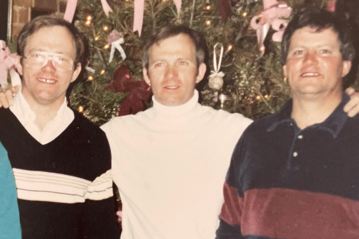 An archival family photograph of DSS co-founders Ron, Mark and Joe Byers