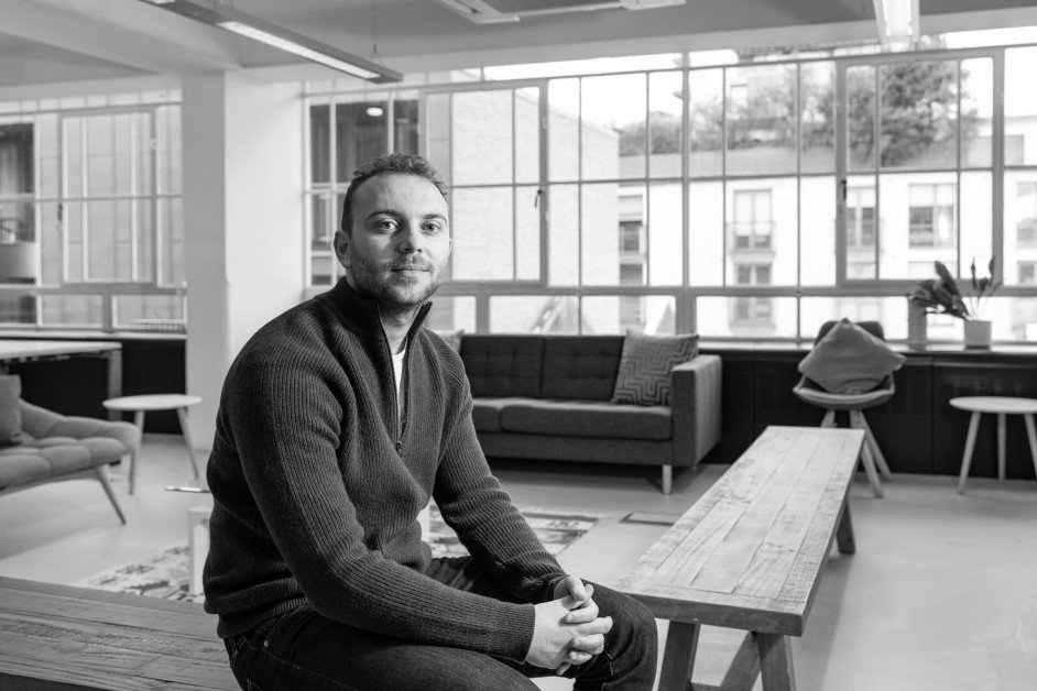 Mark Chaffey seated in a bright office