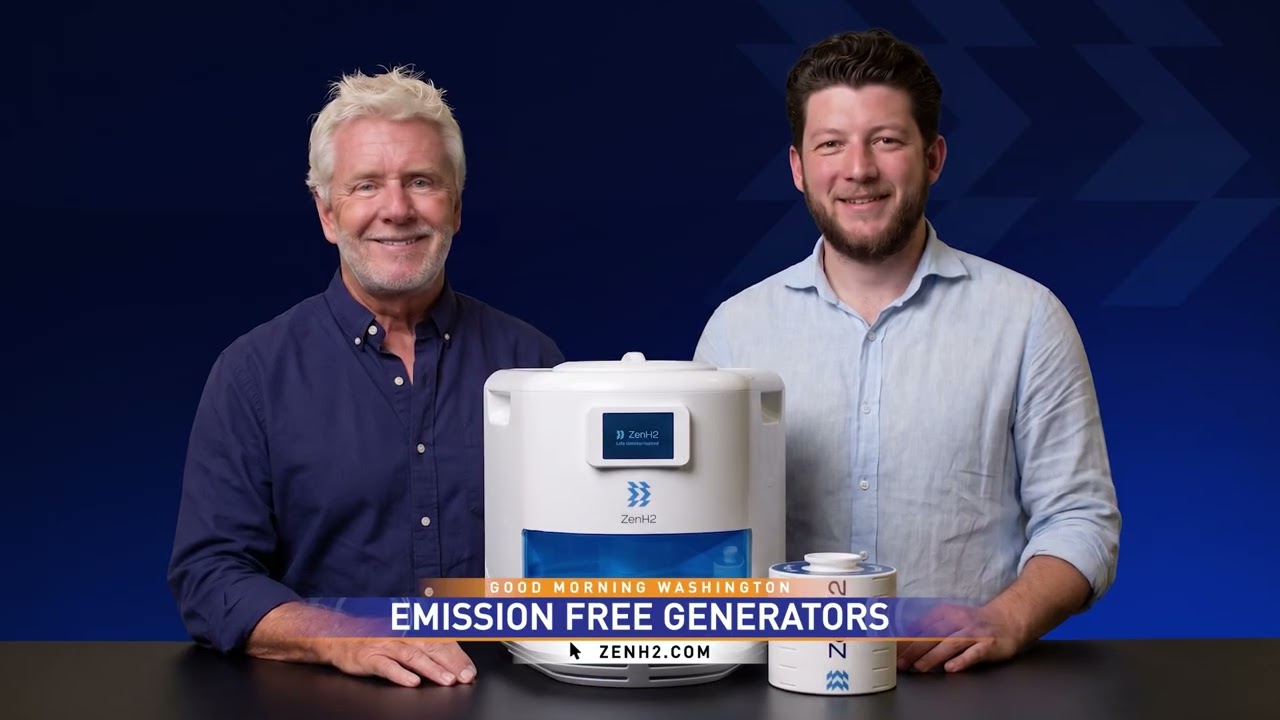 Mark Collins discussing ZenH2 during a Good Morning Washington television appearance