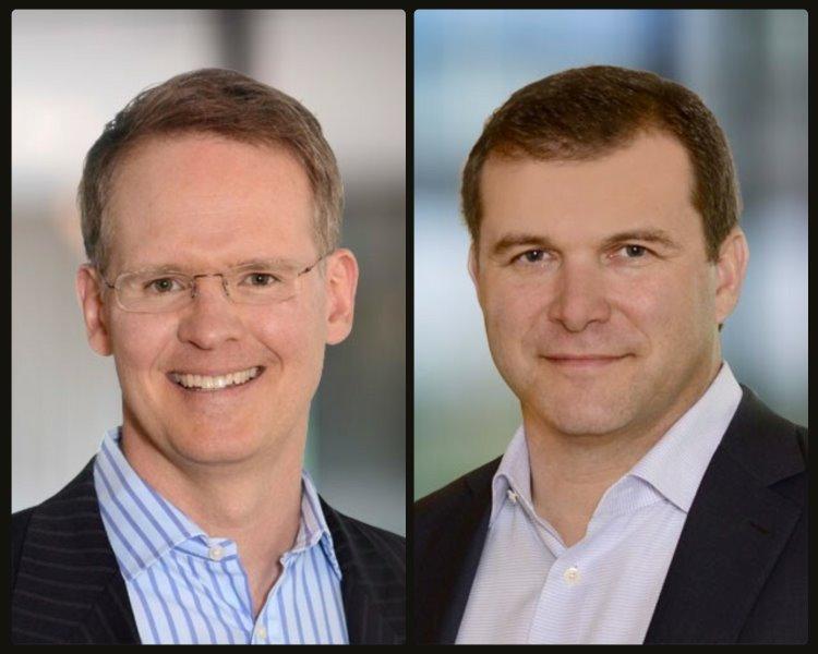 Composite portraits of PSG co-founders Peter Wilde on the left and Mark Hastings on the right