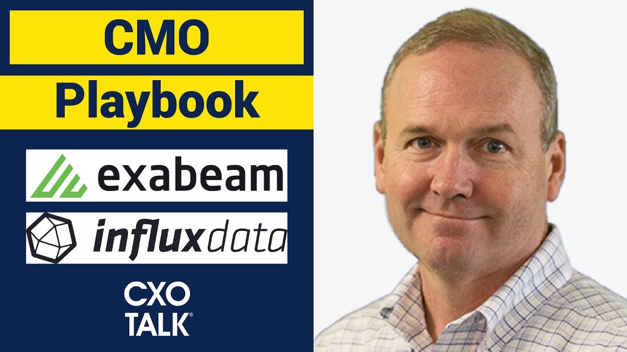 CXOTalk program graphic featuring Mark Herring for a discussion of the CMO playbook