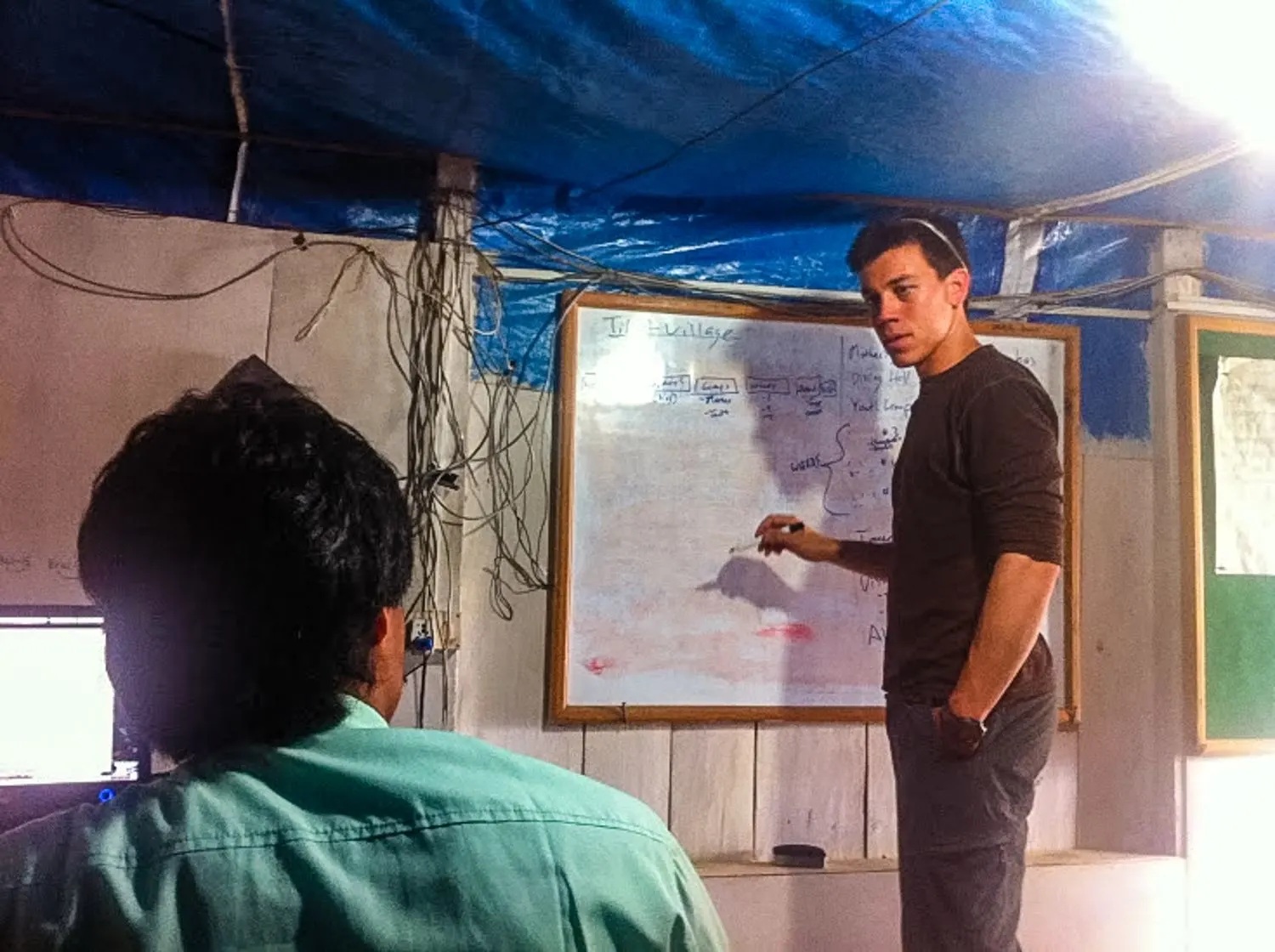 Mark Horoszowski volunteering with the Nepal Wireless Initiative in Nepal