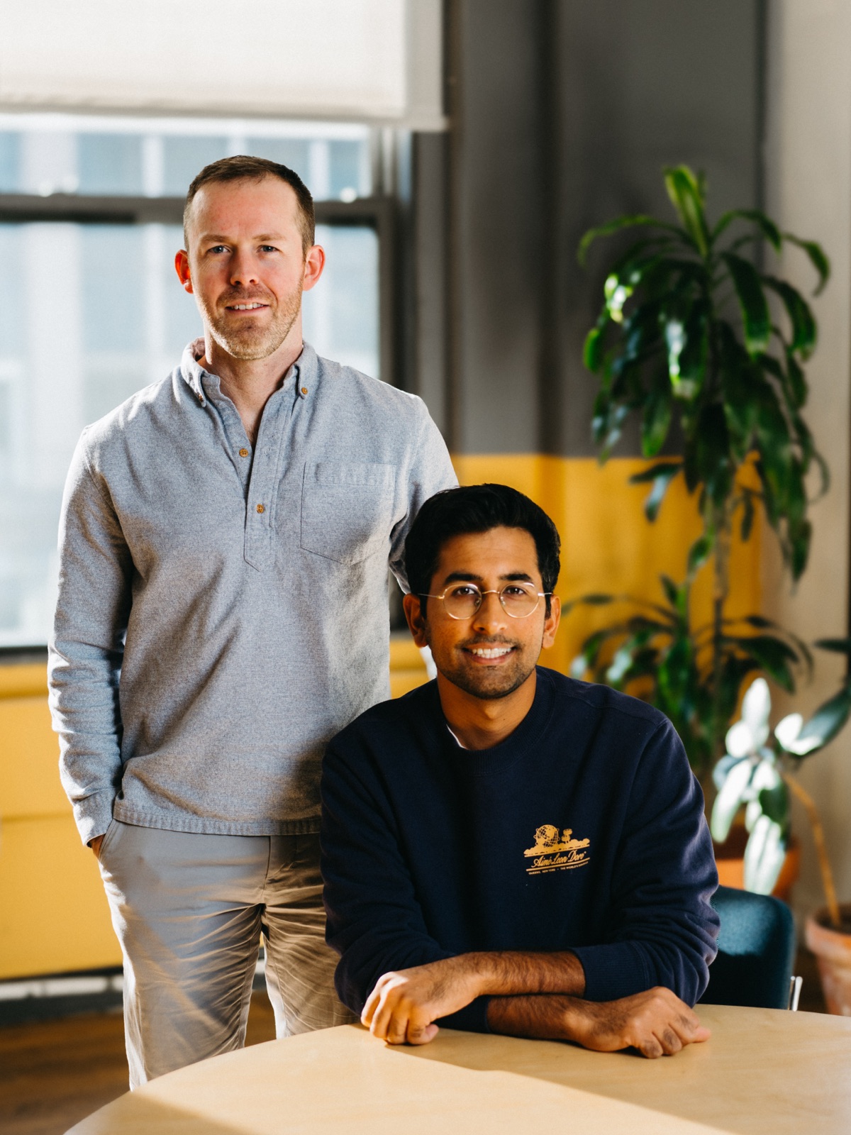 Mark Murphy, standing left, with Banner co-founder Kunal Chaudhary